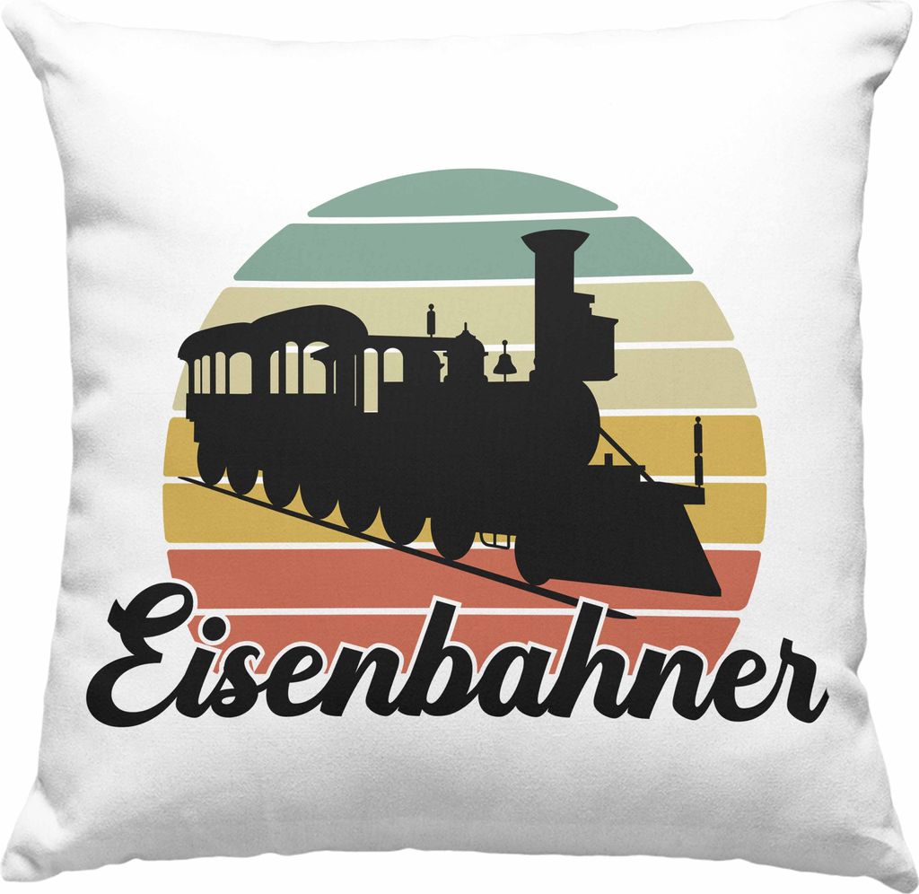 Trendation - Modeleisenbahn Geschenk Deko-Kissen mit Produktbild 