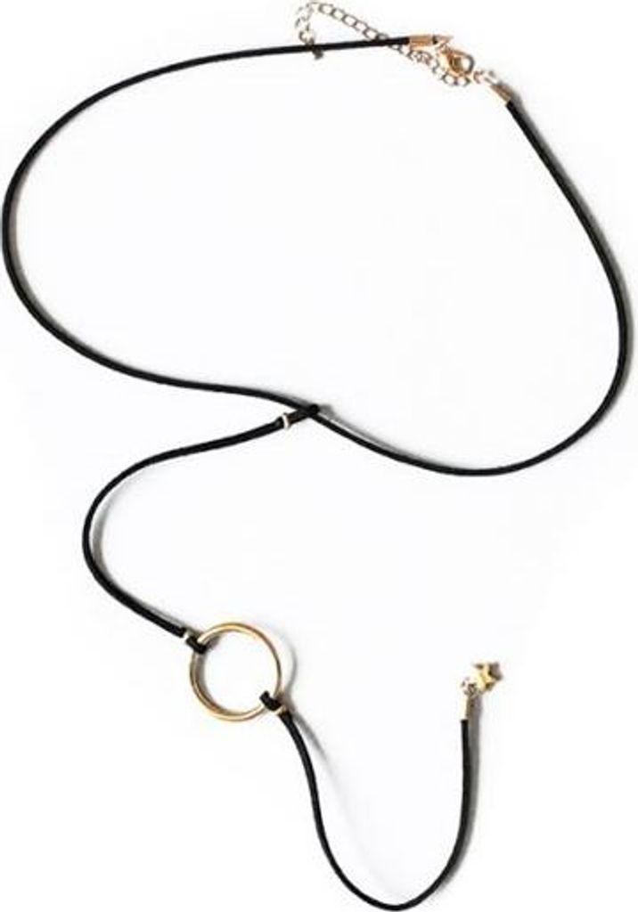 Choker-Halskette mit Stern und Kreis N465 Produktbild 
