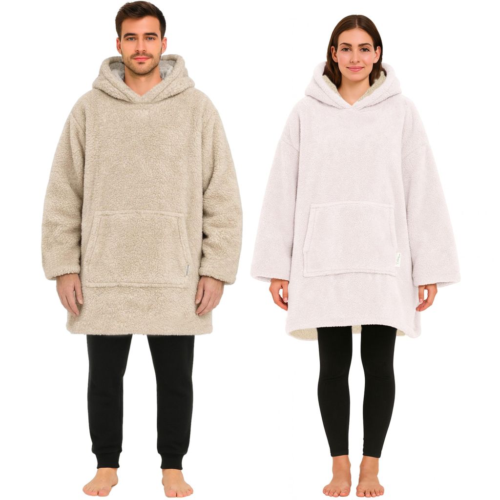 CalmyLIFE Hoodie Decke mit Ärmeln - Sherpa Wende Produktbild 