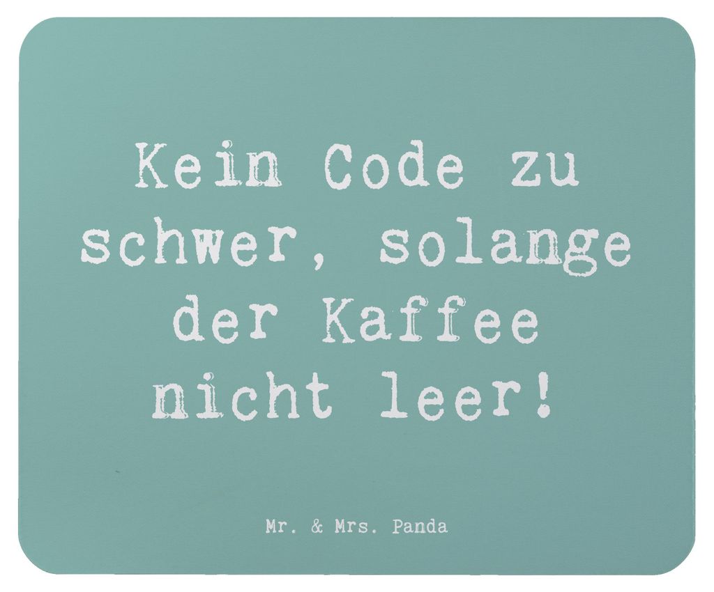 Mr. & Mrs. Panda Mauspad Spruch Code und Kaffee - Meeresbrise - Geschenk, Softwareentwickler, Softwareentwicklung, pc mousepad, Berufsleben, Mouse ...