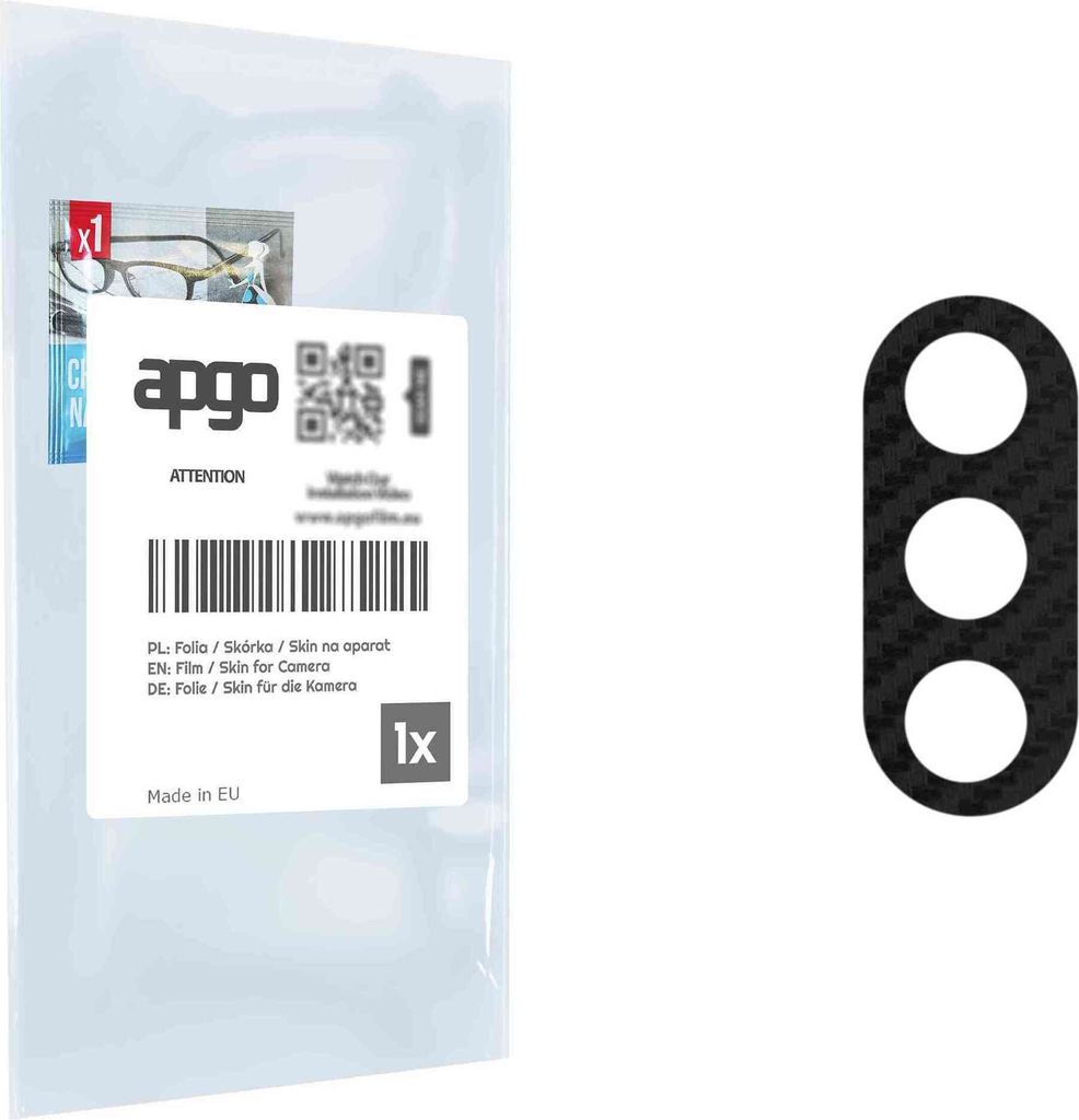 apgo Objektivschutz-Folie, Kameraschutz kompatibel mit Oukitel Y4800, Carbon-Imitation, Rückseite Schutzfolie für Kamera-Insel, Hinten Folie, kra...