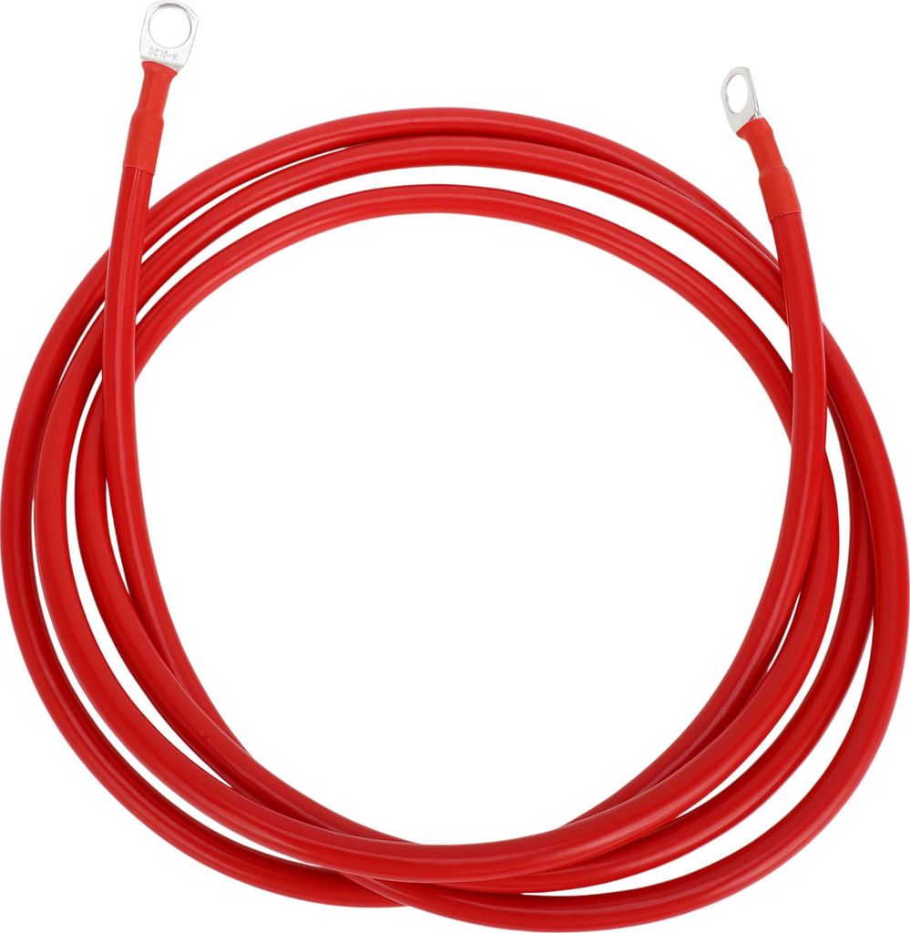 1 Stk. Universal Batterie-Wechselrichter-Kabel 3/8" Lug 8FT Batteriekabel 5 AWG Gauge Rot Verzinntes Kupfer