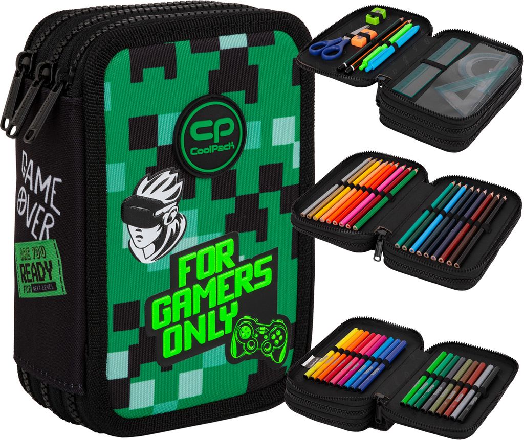 Coolpack Piórnik 3-komorowy z wyposażeniem Jumper 3 Game Zone