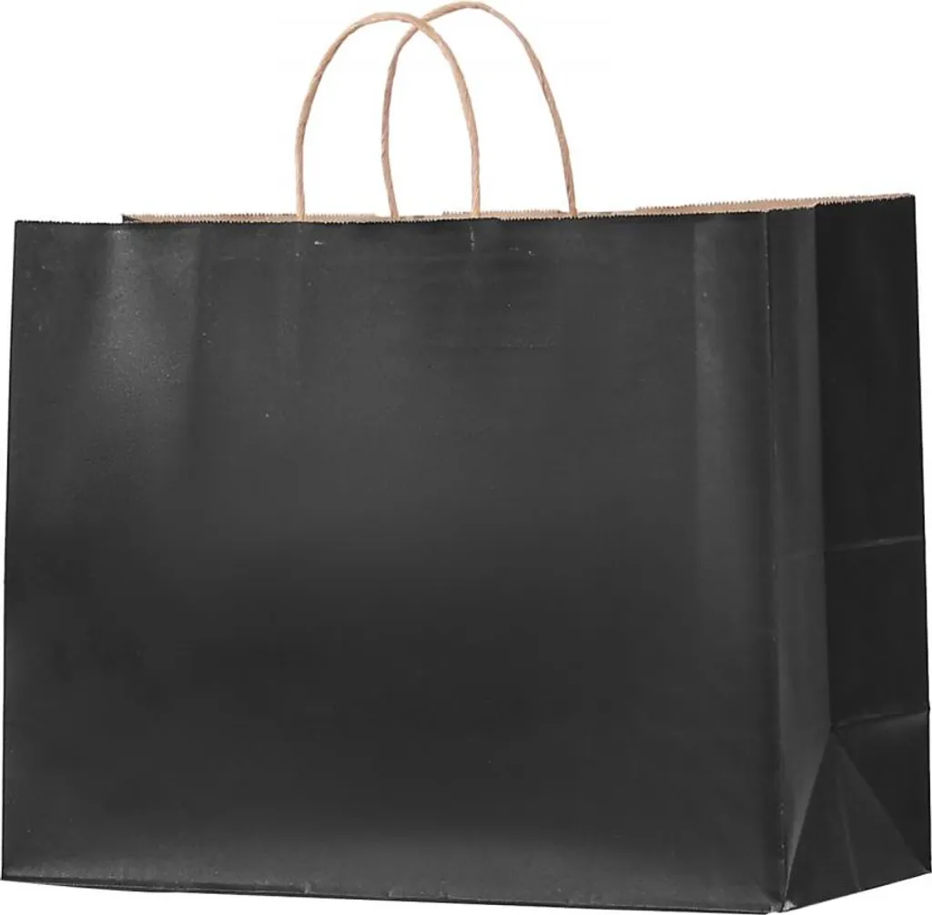 Sacs papier grand format 406x152x308mm noir résistant pack de 100 - 11