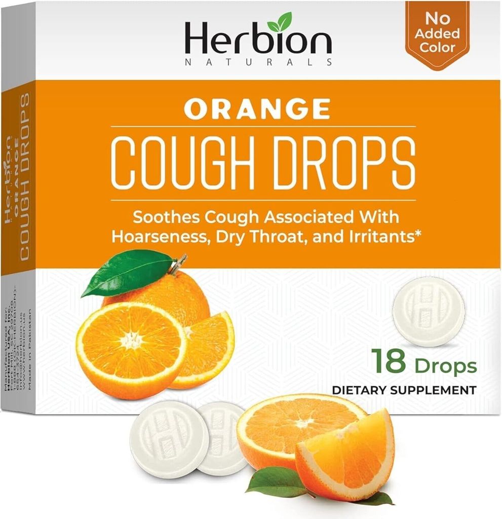 Herbion Hustenbonbons, Orange, natürlich, 18 Stück (1 Stück)