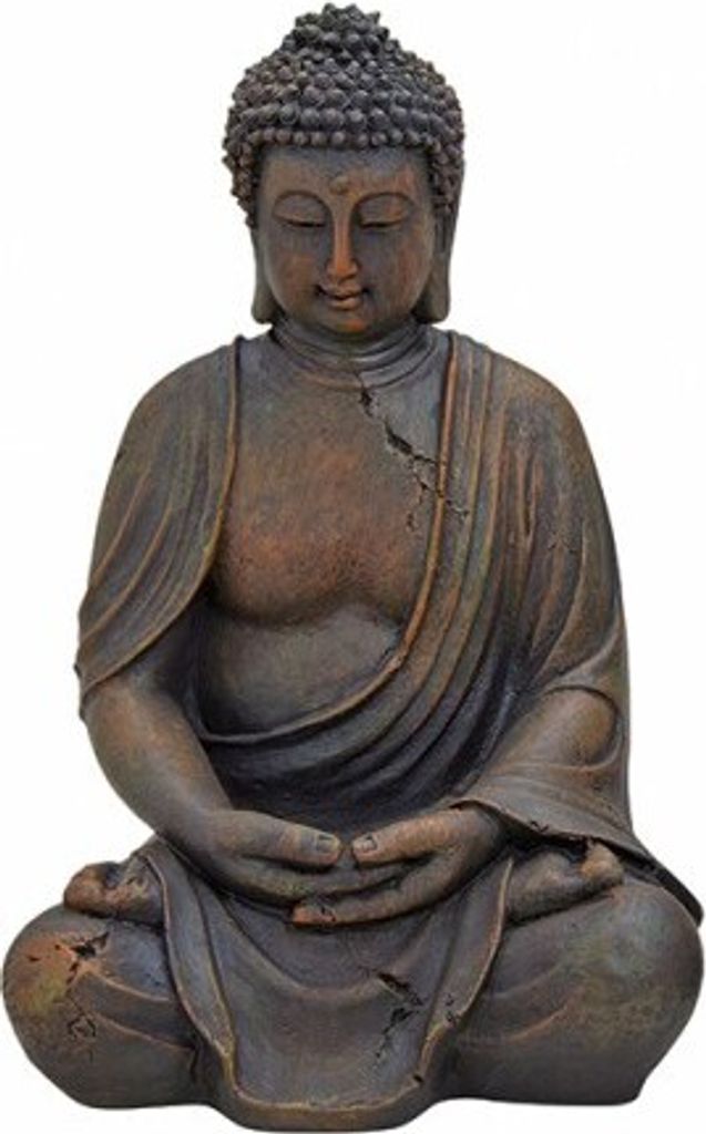 A statue of Buddha sitting in meditation.