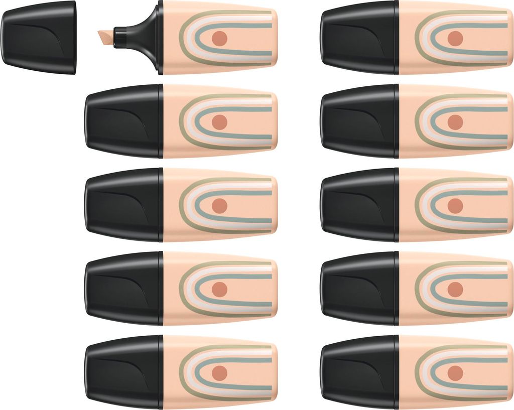STABILO Textmarker - BOSS MINI Naturevibes - 10er Pack - beige