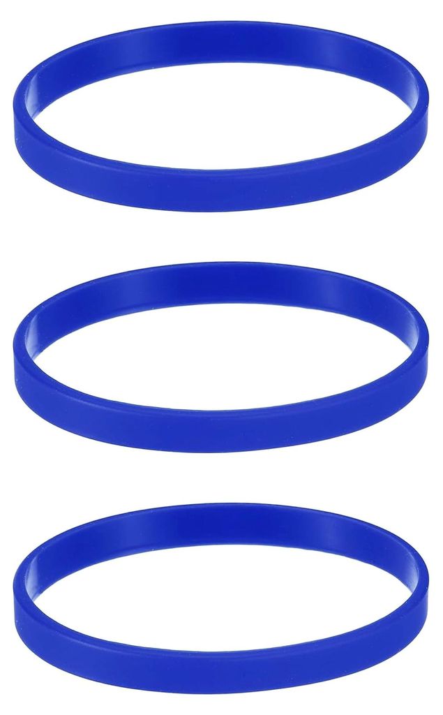 Armbänder 1/4 Zoll Breite für Sportvereine, Gruppenspiele, Partygeschenke, einfarbige Armbänder, Dunkelblau, 3 Stück