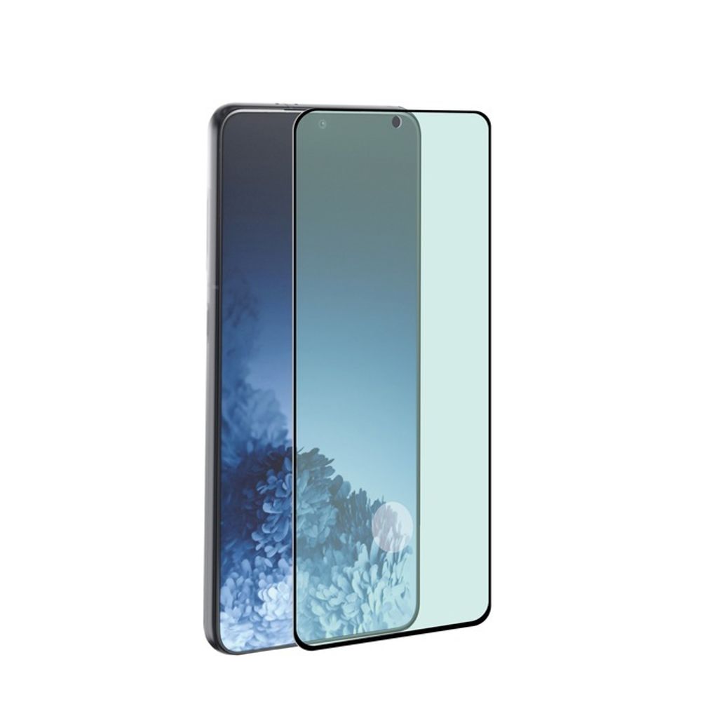 Tiger, Glas-Folie für Samsung Galaxy S21 Plus 5G Antibakteriell, Transparentes Schwarz