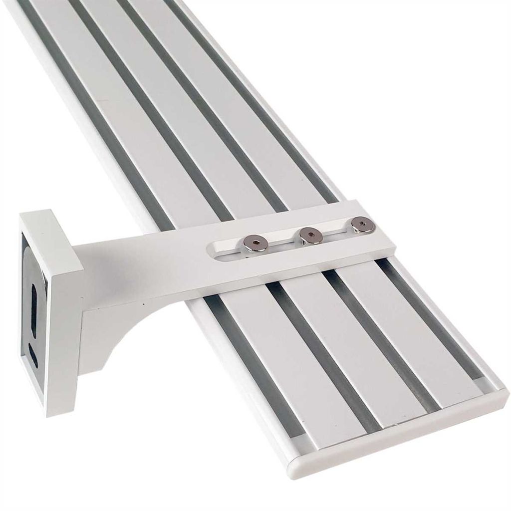 Bestlivings - Supporto da Parete per binari Interni, Incluso Materiale di Montaggio, Staffa angolare per Montaggio a Parete, Plastica, Lang - 17,5cm