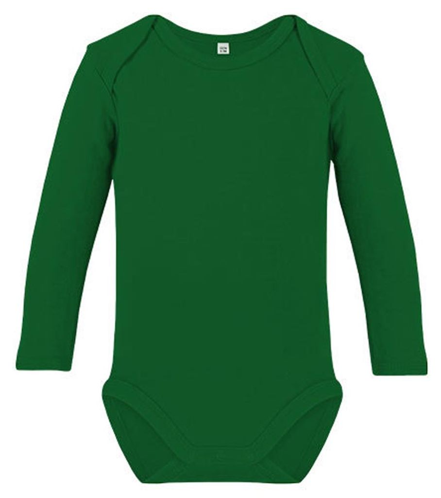 Link Kids Wear - "Bailey 02" Bodysuit für Baby, Baumwolle aus biologischem Anbau, Langärmlig LT5435 (68) (Irisches Grün)