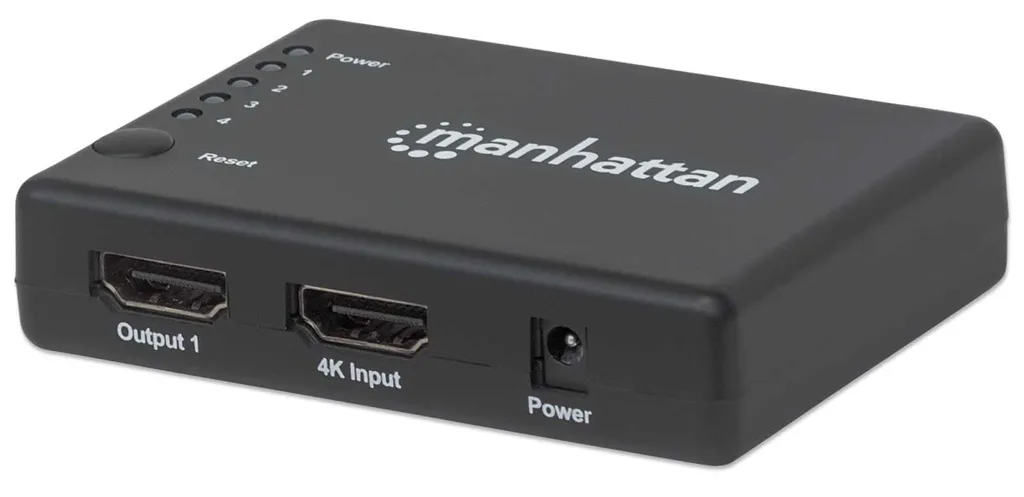 Répartiteur HDMI 4 Ports Manhattan - Hub Vidéo 4K pour Écrans