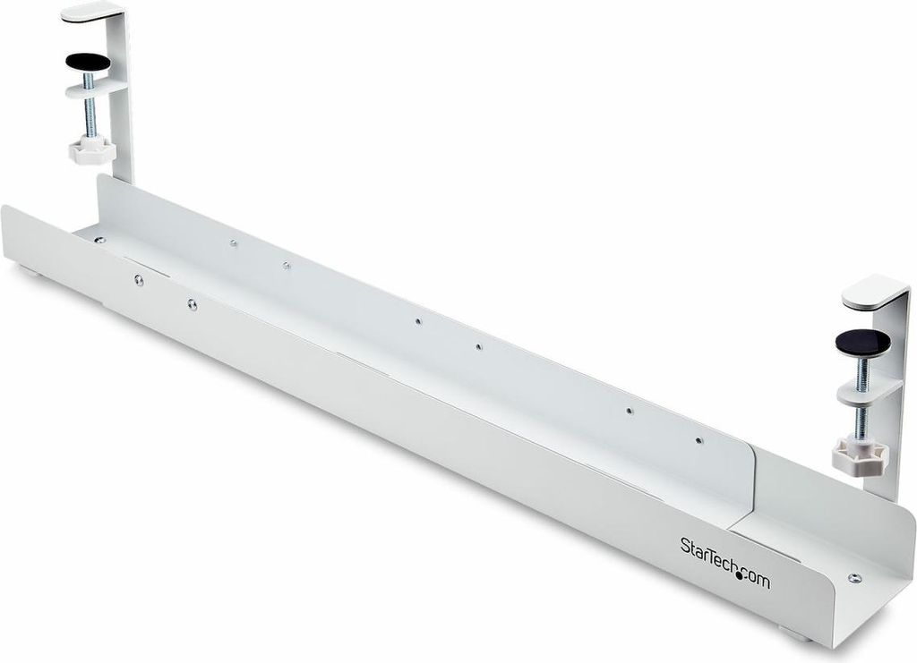 StarTech.com Under Desk Cable Management Tray, Clamp-on Installation