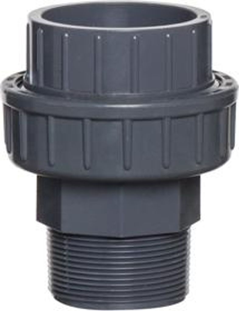 PVC-Formstück, Verschraubung ohne Ring, 32 mm x 1