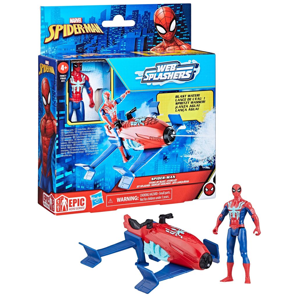 SPIDER-MAN WEB Splashers Vehicle, figura mobile 10cm, Immagine del prodotto 