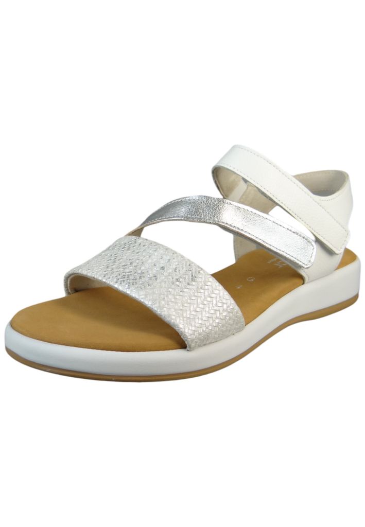 Gabor Comfort silber weiss G Sandale Weiß in Gr. 36