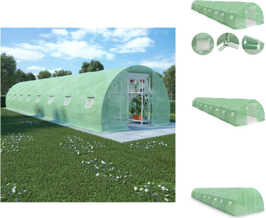 vidaXL Gewächshaus 36m² 1200x300x200 cm - Gewächshäuser