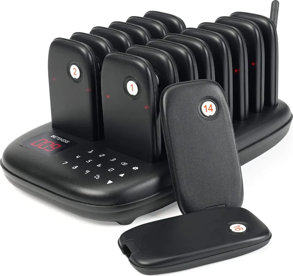 Pager de restaurant sans fil 500m avec 7 modes d'appel vibration - 9