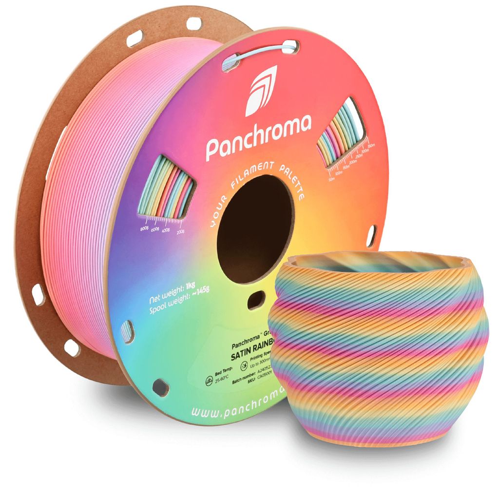 PLA, gradient satynowy, 1,75 mm, kolor tęczowy, 1 kg Zdjęcie produktu 