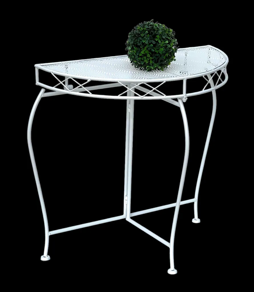Meuble d'entrée mural blanc 75 cm table console pour petits espaces - 8