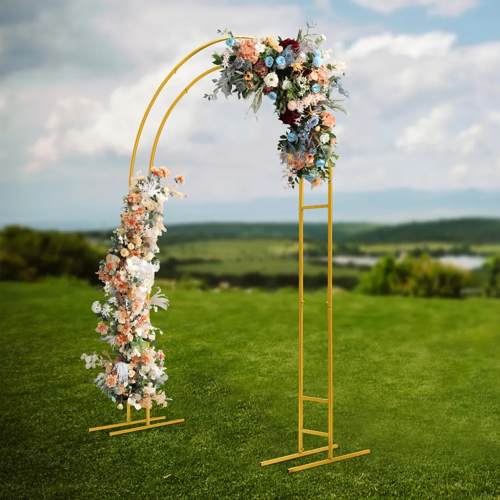 Arche rectangulaire dorée 2,2m support de ballons et fleurs événement - 4