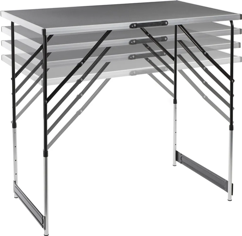HI Table pliante 100 x 60 x 94 cm en aluminium - Table de camping haute