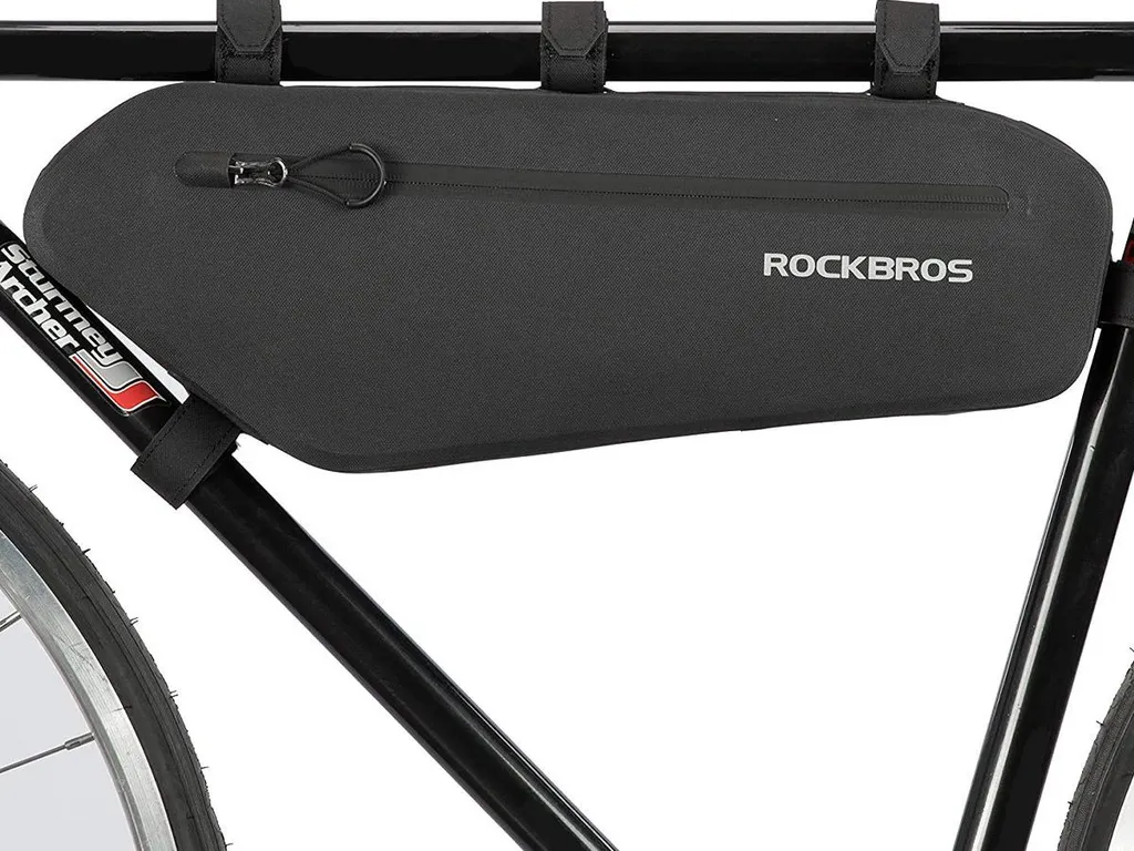 Sacoche Vélo Étanche 4L Noir, Rangement de Cadre Haute Performance