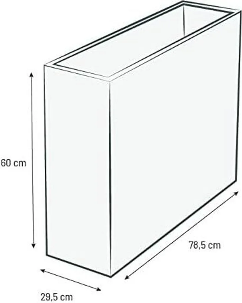 Bac à Fleurs Murêt Loft EDA 46L Gris Anthracite à Double Paroi - 7