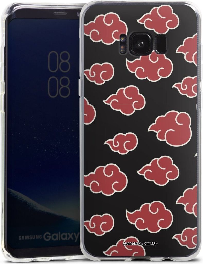 DeinDesign Handyhülle für Samsung Galaxy S8 Plus Silikon Hülle Case Smartphone Schutzhülle Naruto Shippuden Offizielles Lizenzprodukt Akatsuki