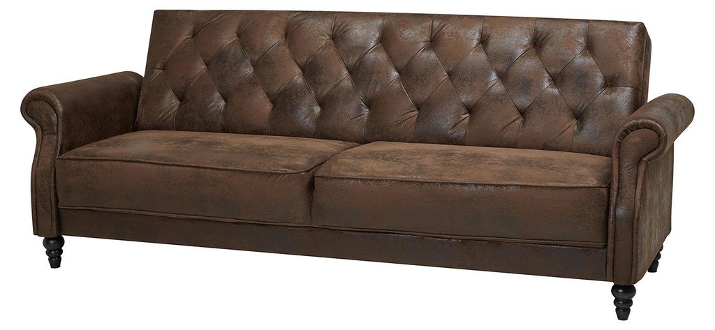 home24 Schlafsofa - Microfaser - Braun Produktbild 