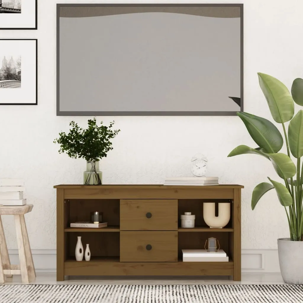 Recensione Mobile TV Legno Massello Pino Maison Exclusive Miele 103x36