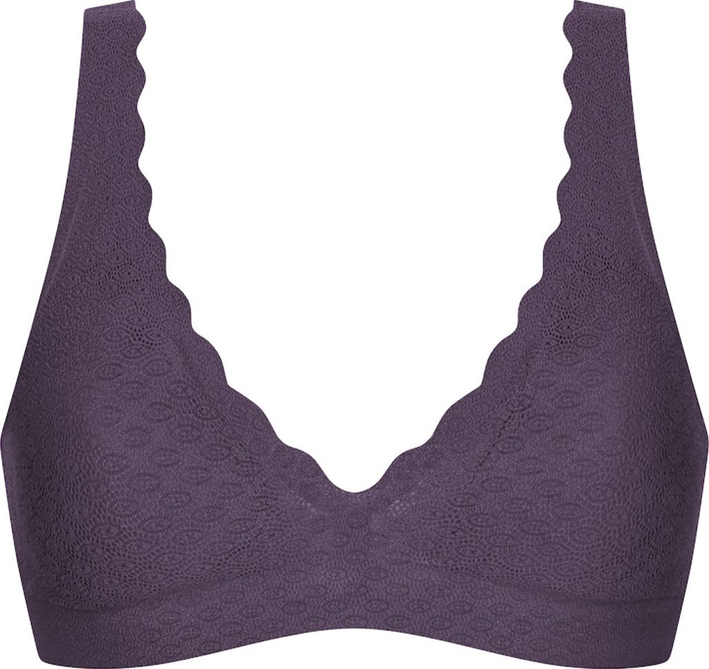Sloggi Zero Feel Lace Bralette BH Ohne Bügel, Farbe: Blackcurrant Juice, Größe: XS