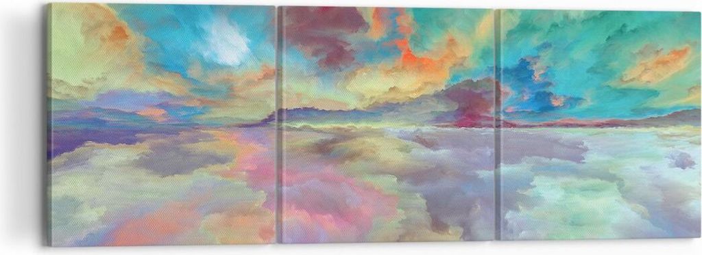 Bild auf Leinwand - Leinwandbild - Abstraktion modern - 120x40cm - Wand Bild - Wanddeko - Leinwanddruck - Bilder - Kunstdruck - Wanddekoration - Le...