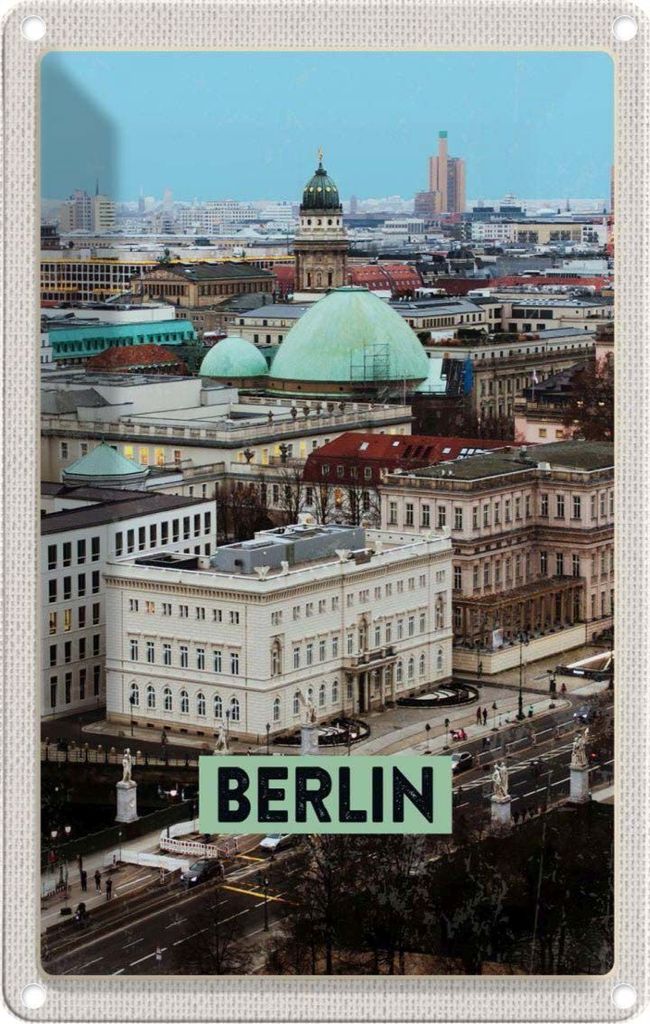 vianmo Blechschild 18x12 cm Berlin Deutschland Aussicht Bildmotiv Reisemotiv Abenteuer Reisen Urlaub