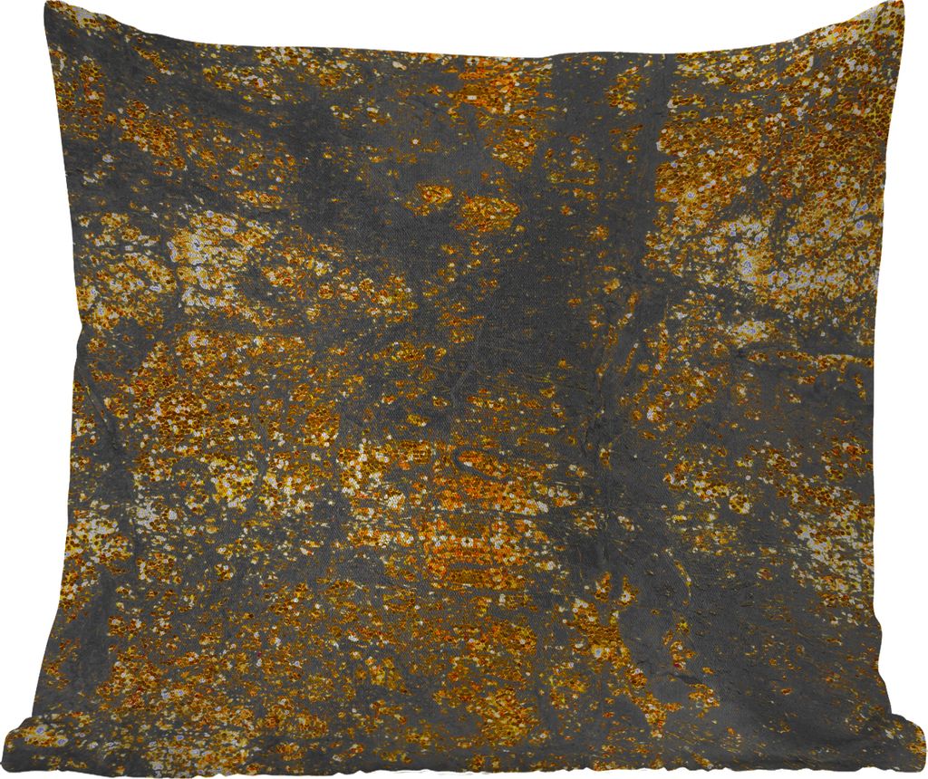 MuchoWow Outdoor Kissen - Marmor - Gold - Glitter - Schwarz - 40x40 cm - Wetterfest - Lounge Kissen - Kopfkissen - Interieur - Polster mit Bild