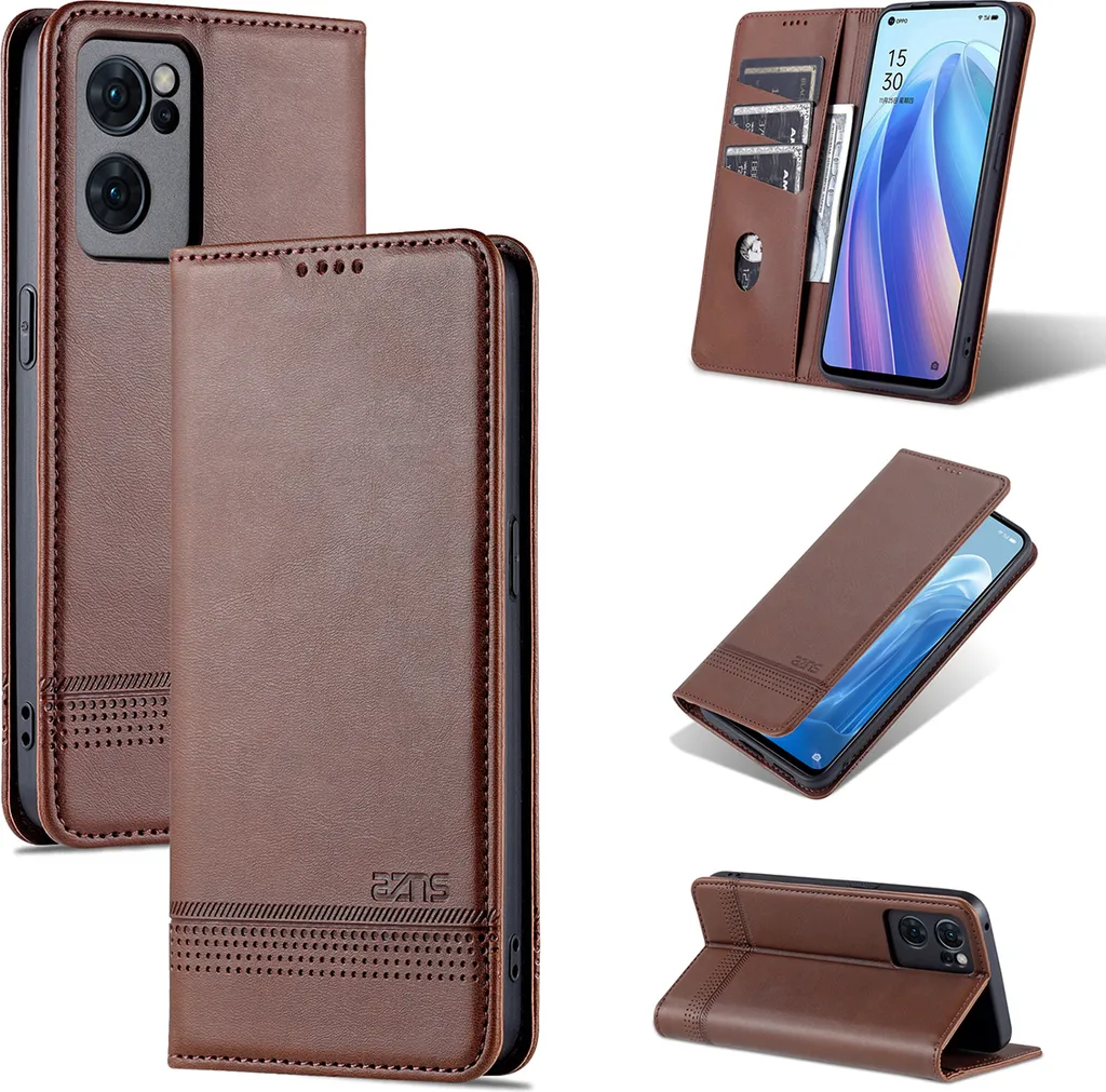 Custodia OPPO Reno7 5G in Pelle Caffè: Eleganza e Comfort Quotidiano