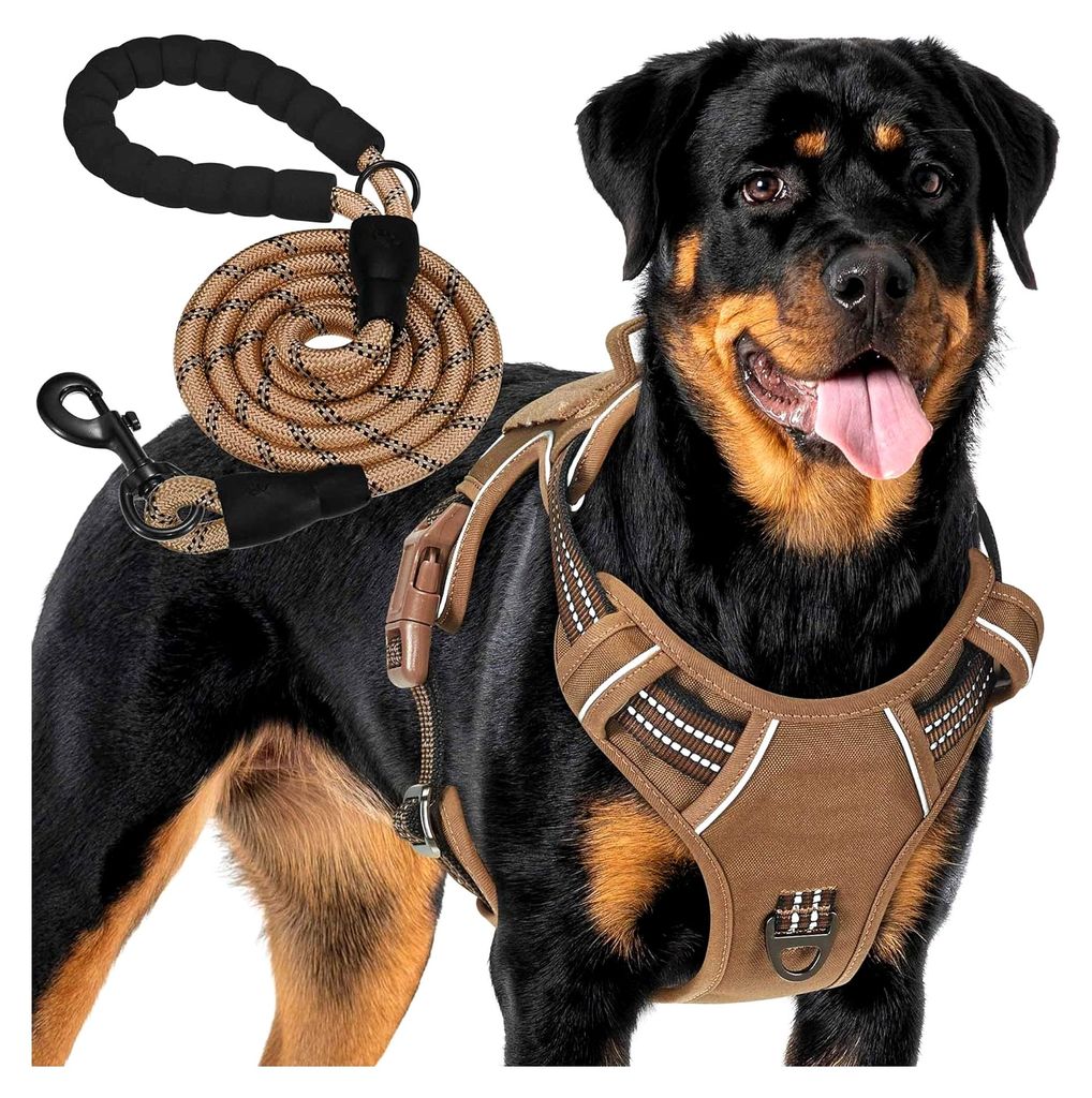 Robustes Taktisches Hundegeschirr für große Hunde, verstellbar, reflektierend, für Training und einfache Kontrolle