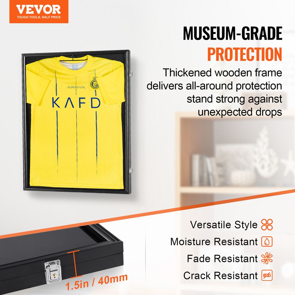 VEVOR Trikot-Präsentationsrahmen 590x790x40mm abschließbare Produktbild 2