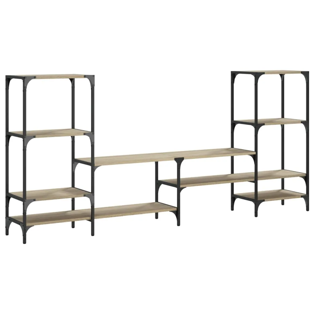 Mobile TV 206,5x28,5x95 cm SYFAX Rovere Sonoma Legno Multistrato - 6