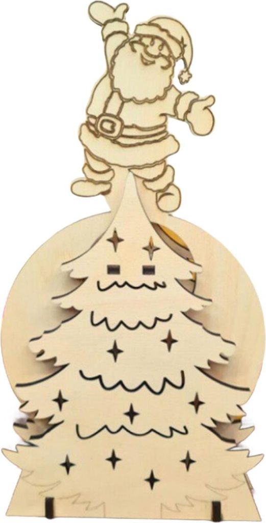 Schaukelnder Weihnachtsmann aus Holz, handgefertigte Weihnachtsfigur für die Fensterbank, Tischplatte, festliche Dekoration für Zuhause und Gesch...