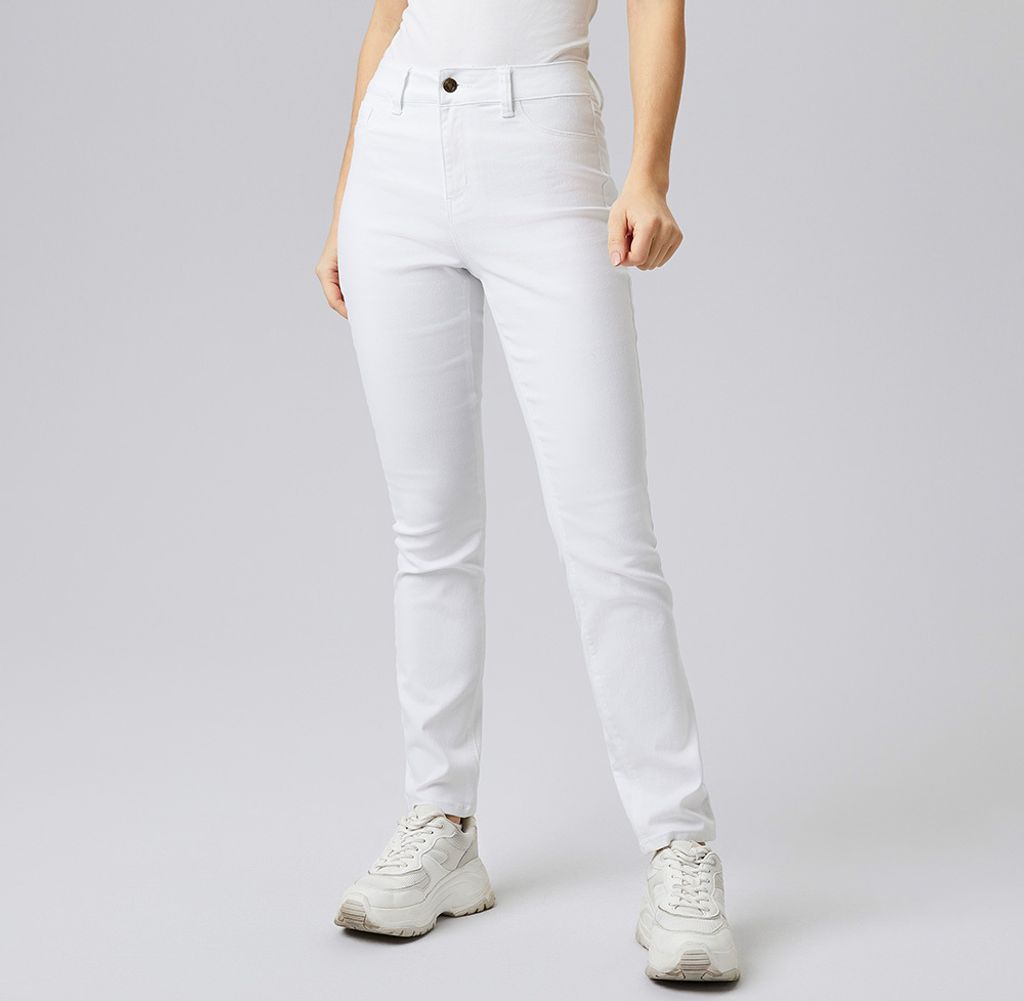 Damen-Skinny-Jeans, supersoft, white, Gr. 50 : weiß : 50 : 78% Baumwolle, 20% Polyester, 2% SP