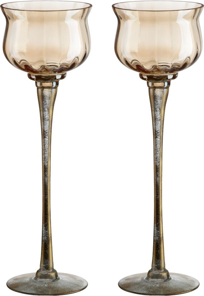 Kerzenhalter Windlicht Golden Dust 2er Set 40cm