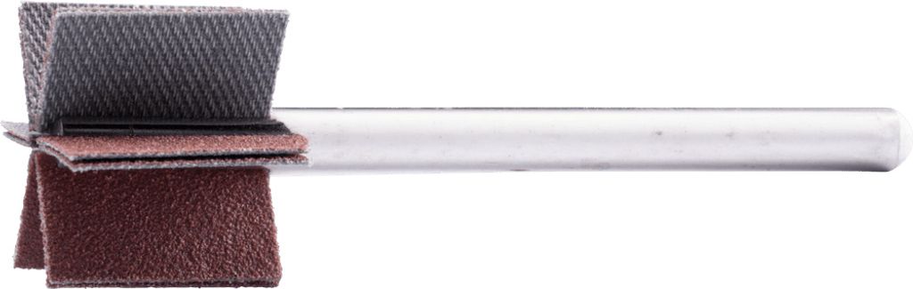 PFERD TOOLS Korund Fächerschleifer F Ø 25x20mm Schaft-Ø 6 mm Länge 60 mm Lamellen 6x2 Lamellen A120