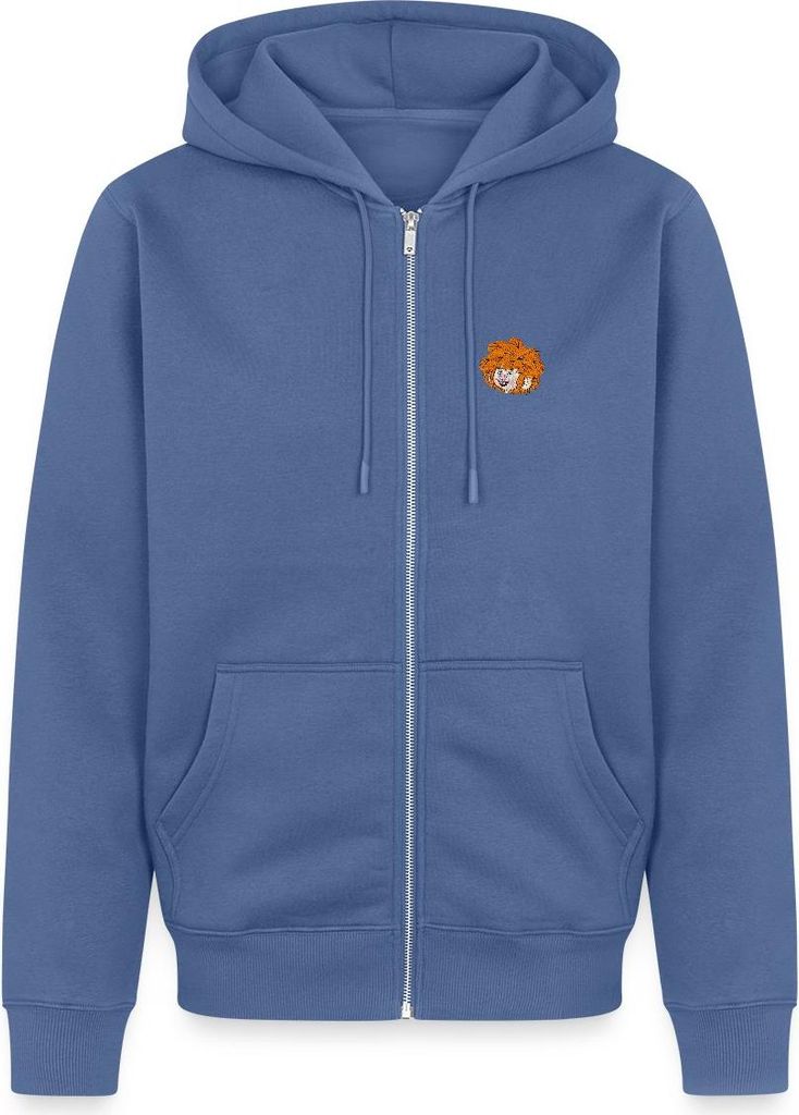 Spreadshirt Pumuckl Stickdesign Kapuzenjacke Herren, M, Taubenblau