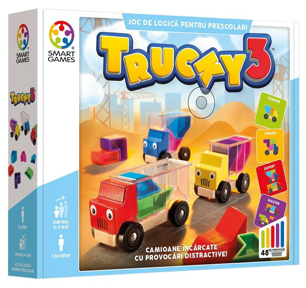 Trucky 3 – Logikspiel aus Holz mit 48 Herausforderungen