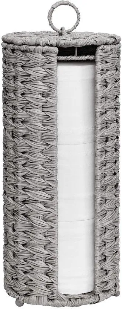 Rangement papier toilette pour 3 rouleaux aspect rembourré couleur grès