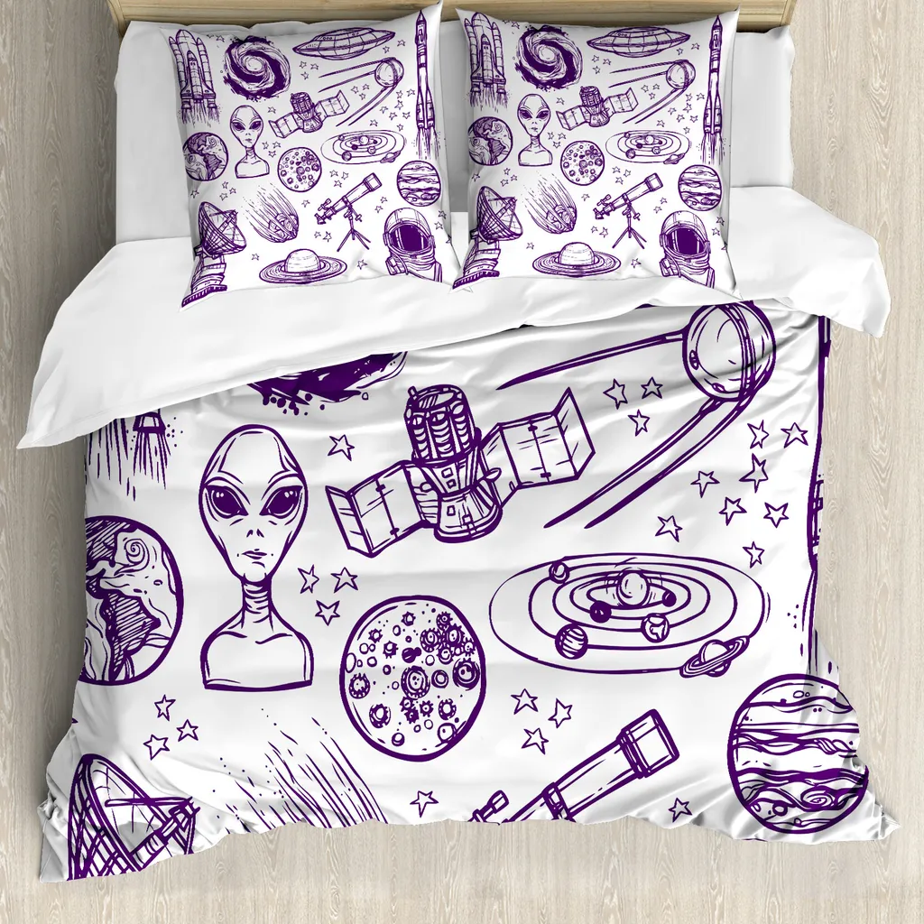 Copripiumino Abakuhaus 155x220 Alien Planet - Stampa 3D Style - 1