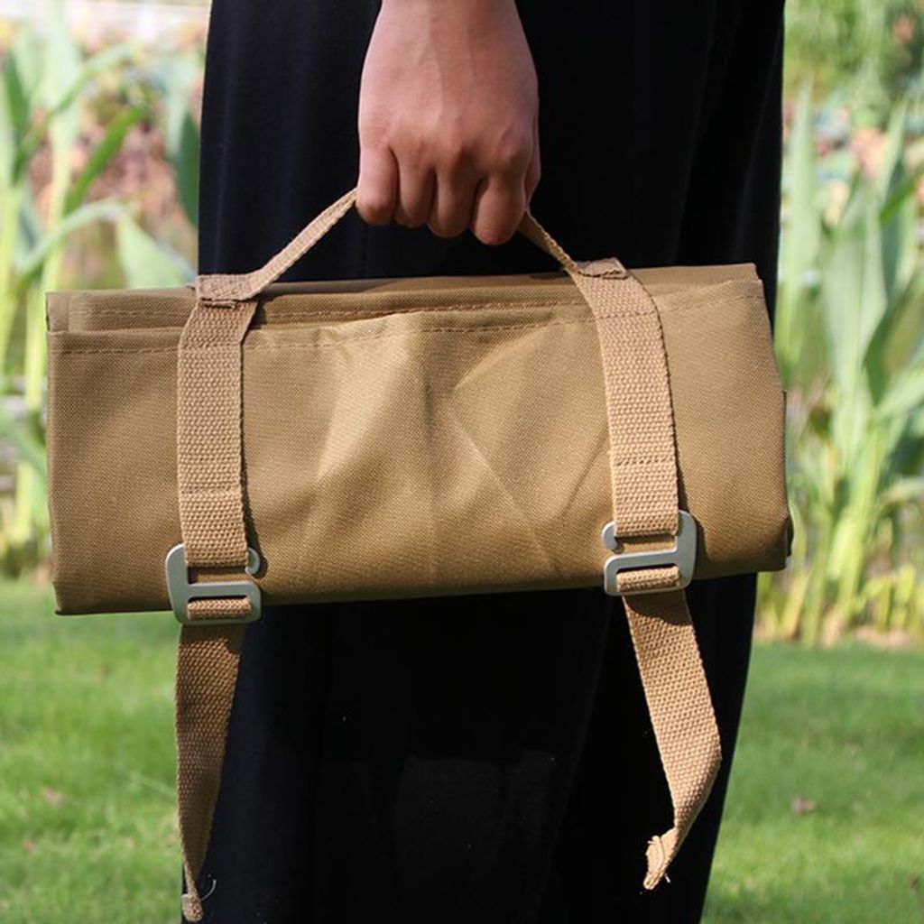 600D Wasserdichte Picknickdecke 145x200 cm, groß für 3-4 Personen, Outdoor Camping, Strand, Reise, Tarp Matte, Farbe: Khaki
