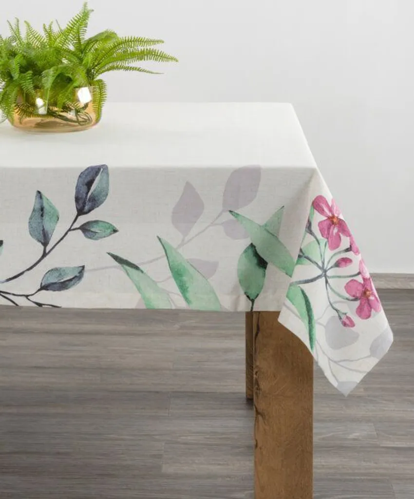 Nappe rectangulaire blanche en polyester 140x280 cm pour table à manger - 9