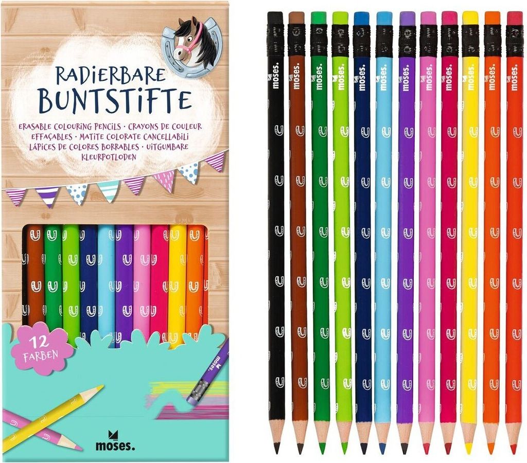 moses. Verlag GmbH Radierbare Buntstifte Pferde